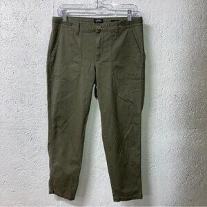 JONES NEW YORK The Chino Ankle Pants Patch Pockets Stretch,Olive Green,New W/Tag